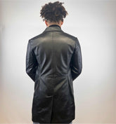 Vintage Half Trench Leather Jacket - M
